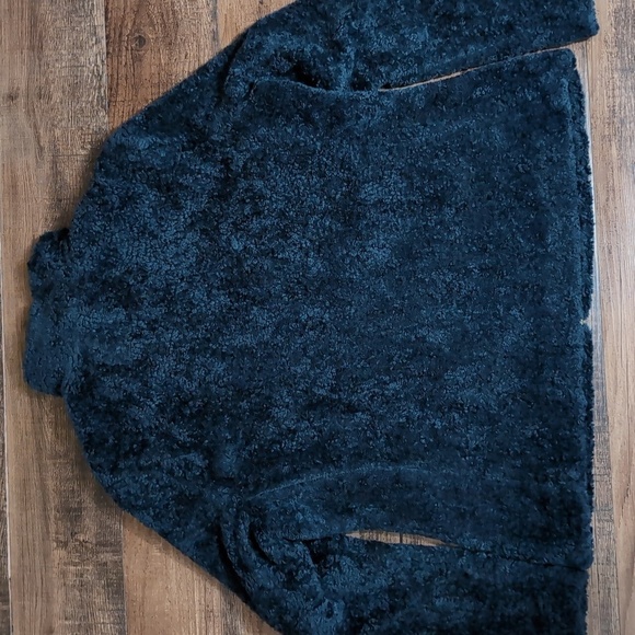 Pendleton Sherpa Teddy Deep Pile Fleece Jacket Fuzzy Full Zip in Teal - Picture 5 of 12